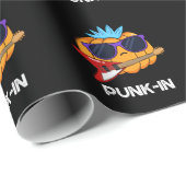 Punk-in Funny Punk Rock Pumpkin Pun Dark BG Cadeaupapier (Rol Hoek)
