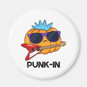 Punk-in Funny Punk Rock Pumpkin Pun Magneet