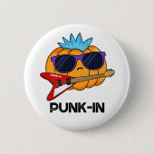 Punk-in Funny Punk Rock Pumpkin Pun Ronde Button 5,7 Cm (Voorkant)