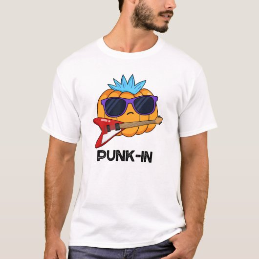 Punk-in Funny Punk Rock Pumpkin Pun T-shirt (Voorkant)