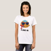 Punk-in Funny Punk Rock Pumpkin Pun T-shirt (Voorkant volledig)