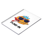 Punk-in Grappige Punk Rock Pompoen Stunt  Notitieboek (Linkerzijde)