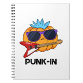Punk-in Grappige Punk Rock Pompoen Stunt  Notitieboek (Voorkant)