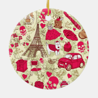 Punk in Parijs Quirky French Icons model Keramisch Ornament