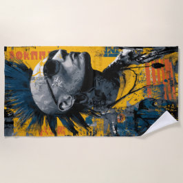 Punk Irokesenfrisur Mohawk Street Art Strandlaken