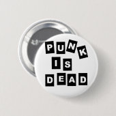Punk is dood ronde button 5,7 cm (Voorkant /achterkant)