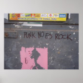 Punk is geen rock - graffiti poster (Voorkant)