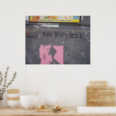 Punk is geen rock - graffiti poster (Keuken)