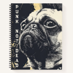 Punk Is Niet Dood Bulldog – Rock Dog Art Notitieboek