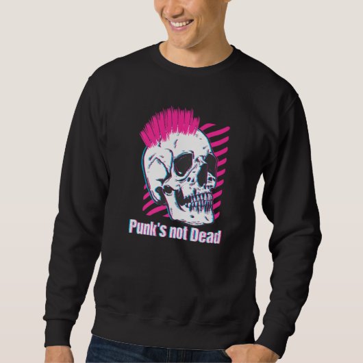 Punk Is Niet Dood punk rock retrowave synthwave va Trui (Voorkant)