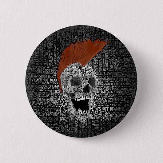 Punk is niet dood ronde button 5,7 cm (Voorkant)