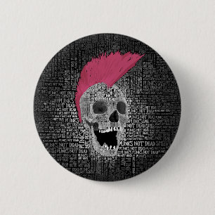 Punk is niet dood ronde button 5,7 cm
