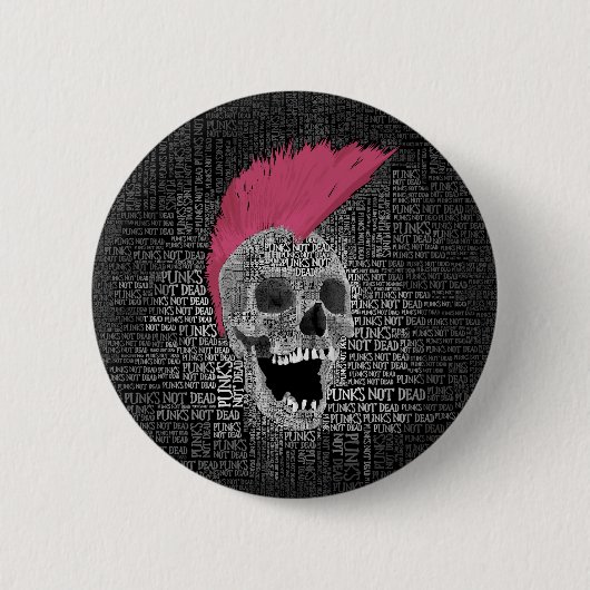 Punk is niet dood ronde button 5,7 cm (Voorkant)