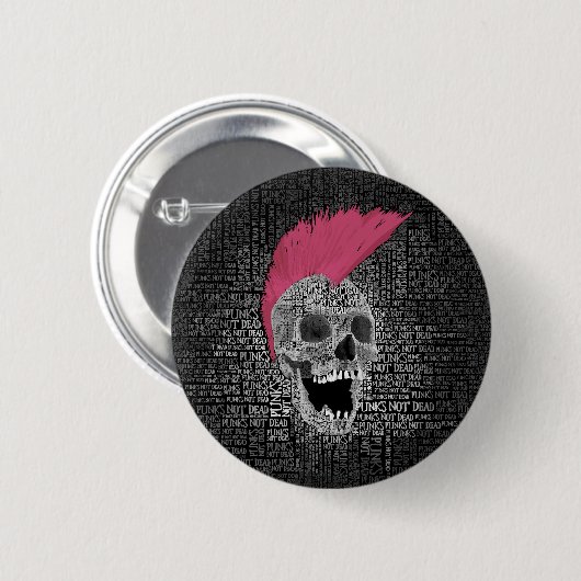Punk is niet dood ronde button 5,7 cm (Voorkant /achterkant)