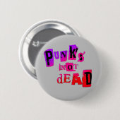 Punk is niet dood. ronde button 5,7 cm (Voorkant /achterkant)