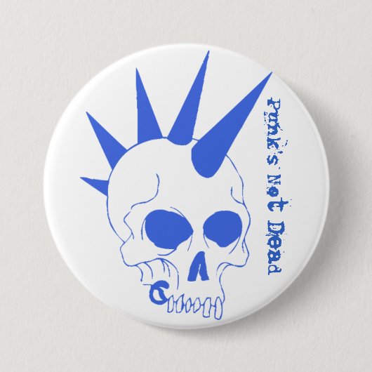 Punk is niet dood ronde button 7,6 cm (Voorkant)