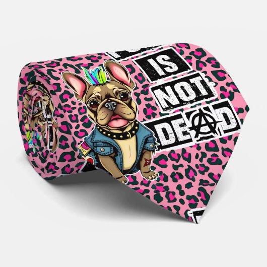 Punk is not dead Frenchie editie Stropdas (Opgerold)