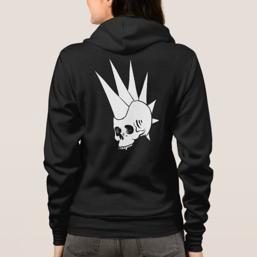  Punk Jawless Skull versie 2 Hoodie (Achterkant)