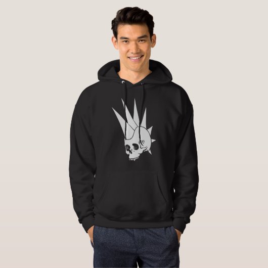  Punk Jawless Skull versie 2 Hoodie (Voorkant volledig)