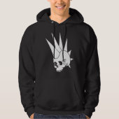  Punk Jawless Skull versie 2 Hoodie (Voorkant)