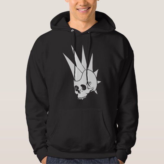  Punk Jawless Skull versie 2 Hoodie (Voorkant)