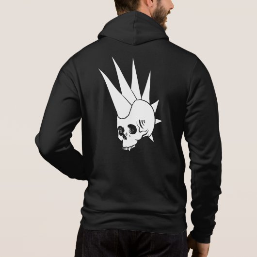  Punk Jawless Skull versie 2 Hoodie (Achterkant)