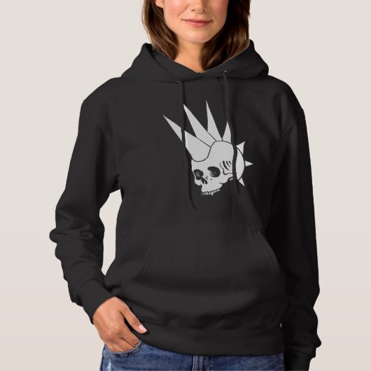  Punk Jawless Skull versie 2 Hoodie (Voorkant)