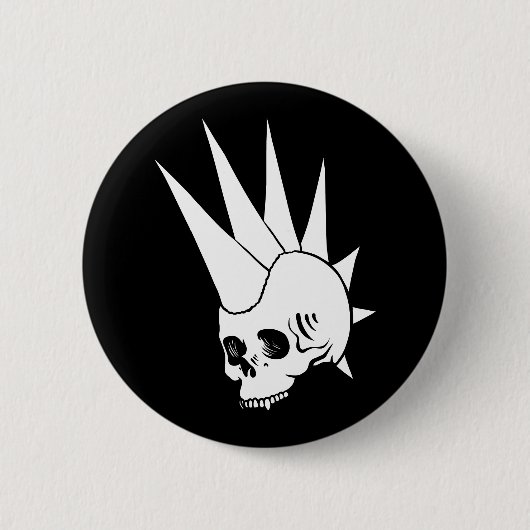  Punk Jawless Skull versie 2 Ronde Button 5,7 Cm (Voorkant)