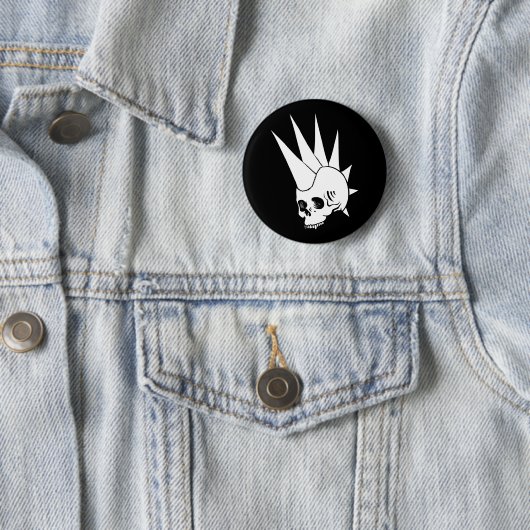  Punk Jawless Skull versie 2 Ronde Button 5,7 Cm (In situ)