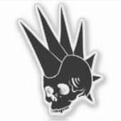  Punk Jawless Skull versie 2 Sticker (Voorkant)