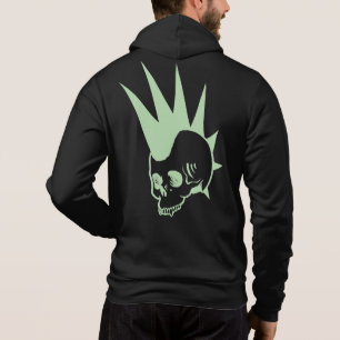 Punk kaakloze schedel Hoodie