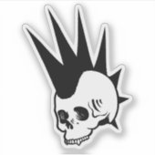  Punk kaakloze schedel Sticker (Voorkant)