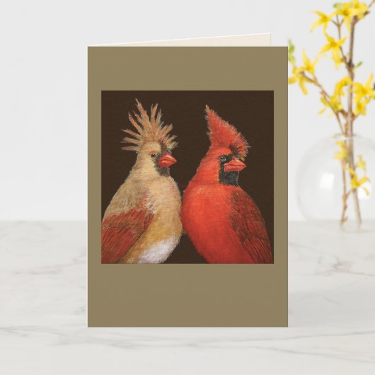 Punk kardinaalkaart kaart (Gele Bloem)