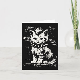 Punk Kat Nge Rebel Kat Alternatieve Stijl Kaart