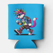 Punk kattenhouding - Cool Pixel Art Rebel Design Blikjeskoeler (Voorkant)