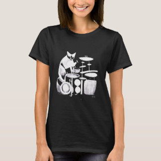 Punk kattenspeldrums 2 t-shirt