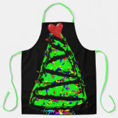 Punk kerstboom schort (Voorkant)