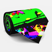 Punk kerstboom stropdas (Opgerold)