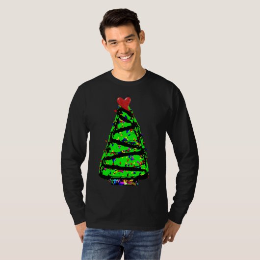 Punk kerstboom t-shirt (Voorkant volledig)