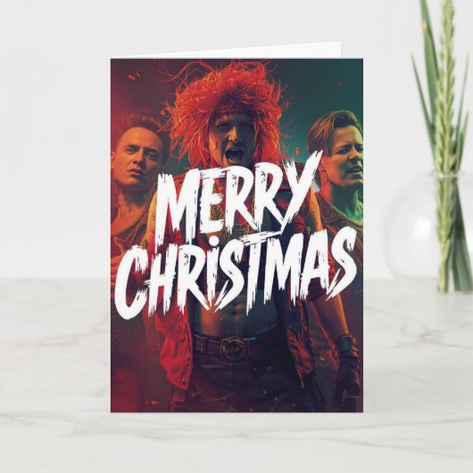 Punk kerstkaart kaart (Voorkant)