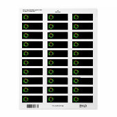 Punk kerstkrans etiket (Full Sheet)