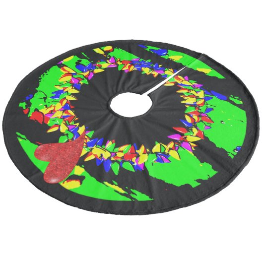 Punk kerstkrans fleece kerstboom rok (Gekanteld)