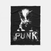 Punk Kitten Cat With Mohawk Nge Gothic Design  Fleece Deken (Voorkant)