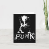 Punk Kitten Cat With Mohawk Nge Gothic Design Kaart (Voorkant)