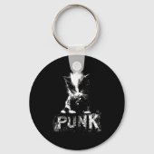 Punk Kitten Cat With Mohawk Nge Gothic Design  Sleutelhanger (Voorkant)