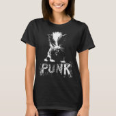 Punk Kitten Cat With Mohawk Nge Gothic Design  T-shirt (Voorkant)