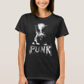 Punk Kitten Cat With Mohawk Nge Gothic Design T-shirt (Voorkant)