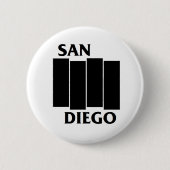 Punk knop San Diego/Black Flag parody Ronde Button 5,7 Cm (Voorkant)