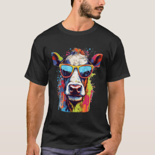 Punk Koe Bull Boerderij Dierlijke Zuivel Boer Rain T-shirt