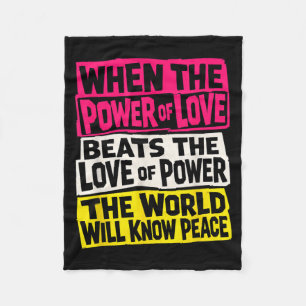 Punk Kracht Van Liefde Wereldvrede Activist Vet Fleece Deken